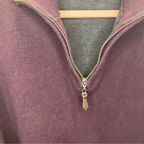 Northern Isles Pullover Sweater 100% Cotton- Plum Size Large - Picture 3 of 4